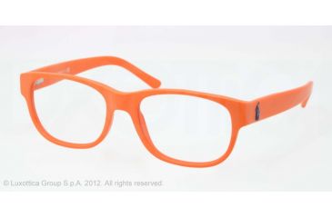 Image of Polo PH2103 Single Vision Prescription Eyeglasses 5423-53 - Matte Orange Frame, Demo Lens Lenses