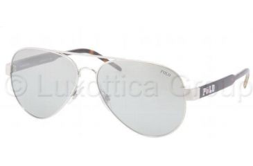 Image of Polo PH3056 Sunglasses 90018V-6014 - Silver Mirror Silver