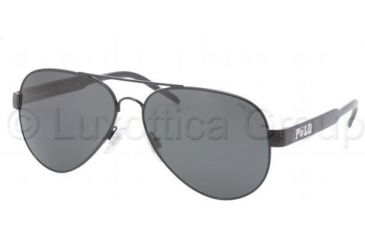 Image of Polo PH3056 Sunglasses 900387-6014 - Shiny Black Gray