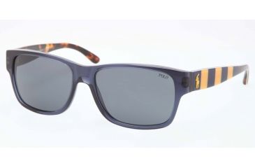 Image of Polo PH4083 Single Vision Prescription Sunglasses PH4083-544087-57 - Lens Diameter 57 mm, Frame Color Trasparent Blue