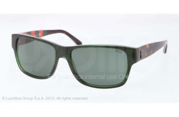 Image of Polo PH4083 Single Vision Prescription Sunglasses PH4083-544271-57 - Lens Diameter 57 mm, Frame Color Trasparent Green
