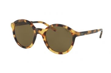 Image of Polo PH4112 Sunglasses 500473-50 - Shiny Spotty Havana Frame, Olive Lenses