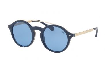 Image of Polo PH4122 Single Vision Prescription Sunglasses PH4122-559072-49 - Lens Diameter 49 mm, Frame Color Shiny Navy Blue