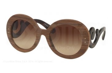 Image of Prada BAROQUE PR27RS Sunglasses IAM6S1-55 - Nut Canaletto Frame, Brown Gradient Lenses