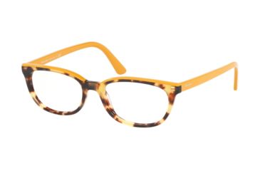 Image of Prada CATWALK PR13VV Eyeglass Frames 4741O1-51 - Medium Havana/Yellow