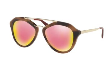 Image of Prada CINEMA PR12QSA Bifocal Prescription Sunglasses PR12QSA-USG5L2-54 - Lens Diameter 54 mm, Frame Color Striped Brown