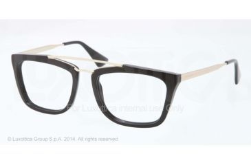 Image of Prada CINEMA PR18QV Progressive Prescription Eyeglasses 1AB1O1-51 - Black Frame