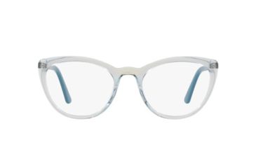 Image of Prada CONCEPTUAL PR07VVF Bifocal Prescription Eyeglasses 3251O1-53 - Transp Azure/Transp Green