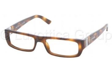 Image of Prada Eyeglasses PR13LV with No-Line Progressive Rx Prescription Lenses 7WX1O1-5016 - Walnut 