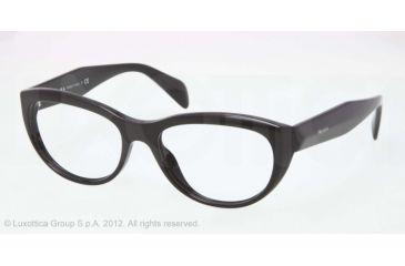 Image of Prada JOURNAL PR01QV Eyeglass Frames 1AB1O1-52 - Black Frame