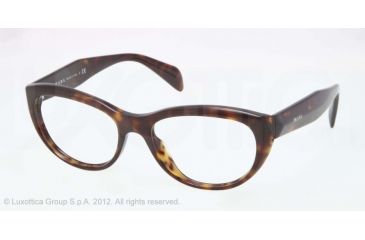 Image of Prada JOURNAL PR01QV Eyeglass Frames 2AU1O1-52 - Havana Frame