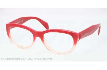 Image of Prada JOURNAL PR01QV Eyeglass Frames PDO1O1-52 - Red Gradient Pink Frame