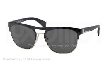 Image of Prada L METAL PR52QS Progressive Prescription Sunglasses PR52QS-7AX1A1-57 - Lens Diameter 57 mm, Frame Color Black/pale Gold