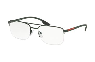 Image of Prada LIFESTYLE PS51MV Progressive Prescription Eyeglasses, 53mm, Green Rubber, PS51MV-UFI1O1-53-PRO