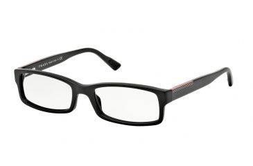 Image of Prada Linea Rosa Eyeglasses PS10AV with No-Line Progressive Rx Prescription Lenses TIQ1O1-52 - Matte Grey Frame