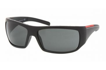 Image of Prada Linea Rosa PS01LS Bifocal Sunglasses - Matte Black+black Rubb. Frame / 65 mm Prescription Lenses, 1BO1A1-6515