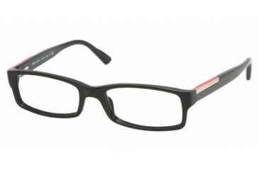 Image of Prada Linea Rosa PS10AV Progressive Eyeglasses - Black Frame / 52 mm Prescription Lenses, 1AB1O1-5217