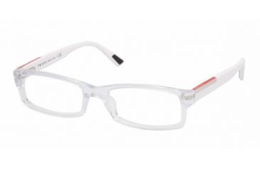 Image of Prada Linea Rosa PS10AV Progressive Eyeglasses - Crystal Frame / 52 mm Prescription Lenses, AAC1O1-5217