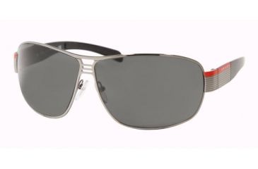 Image of Prada Linea Rosa PS 50HS Sunglasses Styles - Gunmetal Frame / Gray Lenses, 5AV1A1-6809