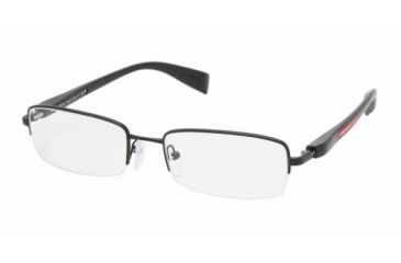 Image of Prada Linea Rosa PS51BV SV Prescription Eyeglasses - Demi-Shiny Black Frame / 51 mm Prescription Lenses, 1BO1O1-5118