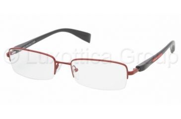 Image of Prada Linea Rosa PS51BV SV Prescription Eyeglasses - Demi-Shiny Coral Frame / 51 mm Prescription Lenses, ACE1O1-5118