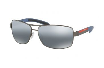 Image of Prada PS54IS Bifocal Prescription Sunglasses PS54IS-DG12F2-65 - Lens Diameter 65 mm, Frame Color Gunmetal Rubber