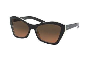 Image of Prada MILLENNIALS PR07XS Sunglasses 5460AO-55 - , Orange Gradient Light Grey Lenses