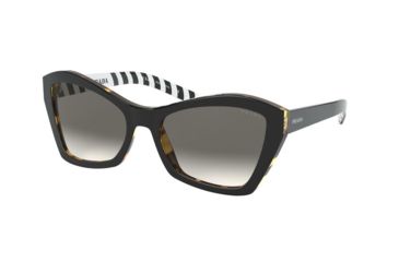 Image of Prada MILLENNIALS PR07XS Sunglasses NAI130-55 - , Gradient Grey Mirror Silver Lenses
