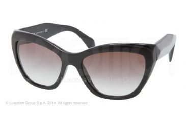 Image of Prada POEME PR02QS Sunglasses 1AB0A7-56 - Black Frame, Gray Gradient Lenses