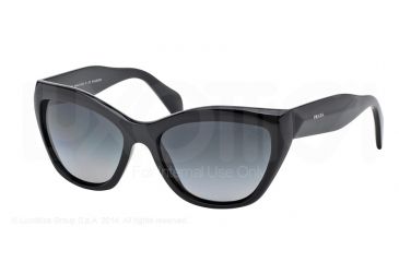 Image of Prada POEME PR02QS Sunglasses 1AB5W1-56 - Black Frame, Polar Grey Gradient Lenses