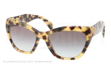Image of Prada POEME PR02QS Sunglasses 7S00A7-56 - Medium Havana Frame, Gray Gradient Lenses