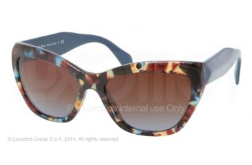 Image of Prada POEME PR02QS Sunglasses NAG0A4-56 - Havana Spotted Blue Frame, Blue Gradient Lenses