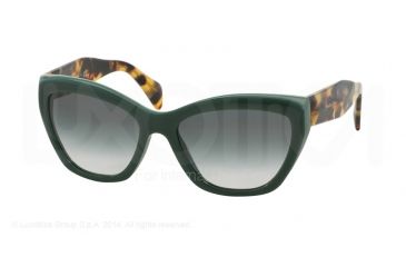 Image of Prada POEME PR02QS Sunglasses TFO1E0-56 - Opal Green/green Frame, Green Gradient Lenses