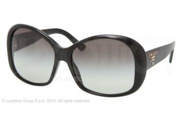Image of Prada PR 03MS 56 PR03MS Progressive Prescription Sunglasses PR03MS-1AB3M1-59 - Lens Diameter 59 mm, Frame Color Gloss Black