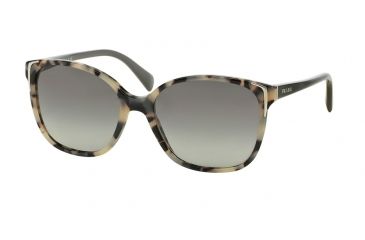 Image of Prada PR01OS Sunglasses KAD3M1-55 - White Havana Frame, Grey Gradient Lenses