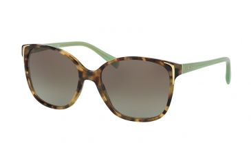 Image of Prada PR01OS Sunglasses UEZ4K1-55 - Spotted Brown Green Frame, Green Gradient Lenses