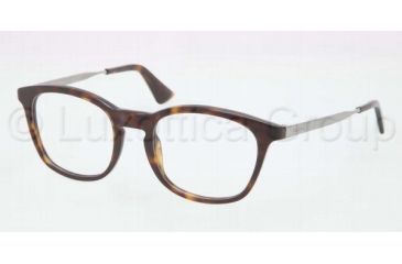 Image of Prada PR01PV Bifocal Prescription Eyeglasses 2AU1O1-5219 - Havana Frame