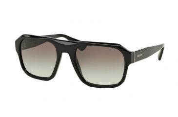 Image of Prada PR02SS Sunglasses 1AB0A7-55 - Black Frame, Grey Gradient Lenses