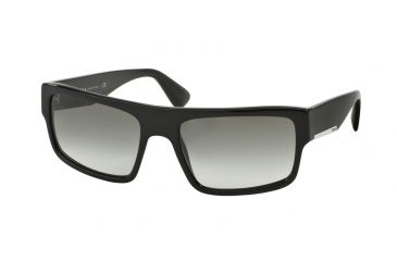 Image of Prada PR04RS Sunglasses 1AB0A7-58 - Black Frame, Grey Gradient Lenses