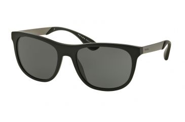Image of Prada PR04SSF Bifocal Prescription Sunglasses PR04SSF-1BO1A1-57 - Lens Diameter 57 mm, Frame Color Matte Black