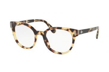 Image of Prada PR06TVF Progressive Prescription Eyeglasses 7S01O1-52 - Medium Havana Frame