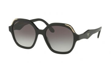 Image of Prada PR06USF Single Vision Prescription Sunglasses, 54mm, Black, PR06USF-1AB0A7-54-SV