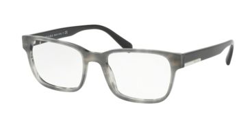 Image of Prada PR06UVF Eyeglass Frames VYR1O1-54 - Striped Black Frame
