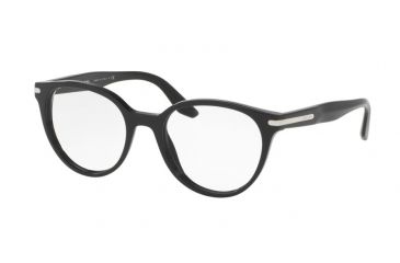 Image of Prada PR07TVF Single Vision Prescription Eyeglasses 1AB1O1-52 - Black Frame