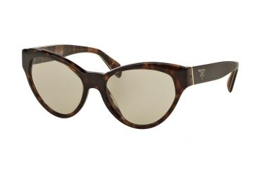 Image of Prada PR08SS Sunglasses 2AU5J2-55 - Havana Frame, Light Brown Lenses