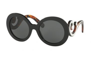 Image of Prada PR08TSF Sunglasses 1AB1A1-55 - Black Frame, Gray Lenses