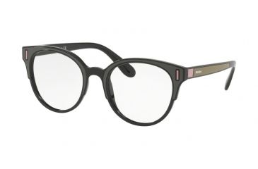 Image of Prada PR08UVF Eyeglass Frames SVK1O1-52 - Black-Brown-Pink Frame
