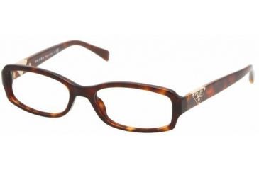 Image of Prada PR10NV Single Vision Prescription Eyewear AB61O1-5316 - Dark Havana 