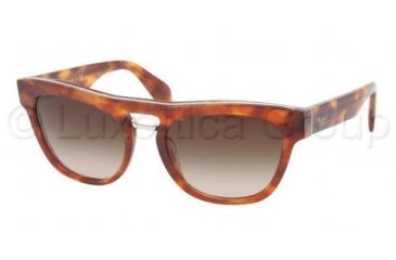 Image of Prada PR10PS Single Vision Prescription Sunglasses PR10PS-4BW6S1-5419 - Lens Diameter 54 mm, Frame Color Light Havana
