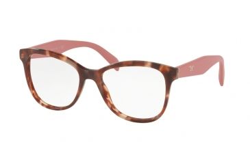 Image of Prada PR12TVF Eyeglass Frames UE01O1-55 - Pink Havana Frame